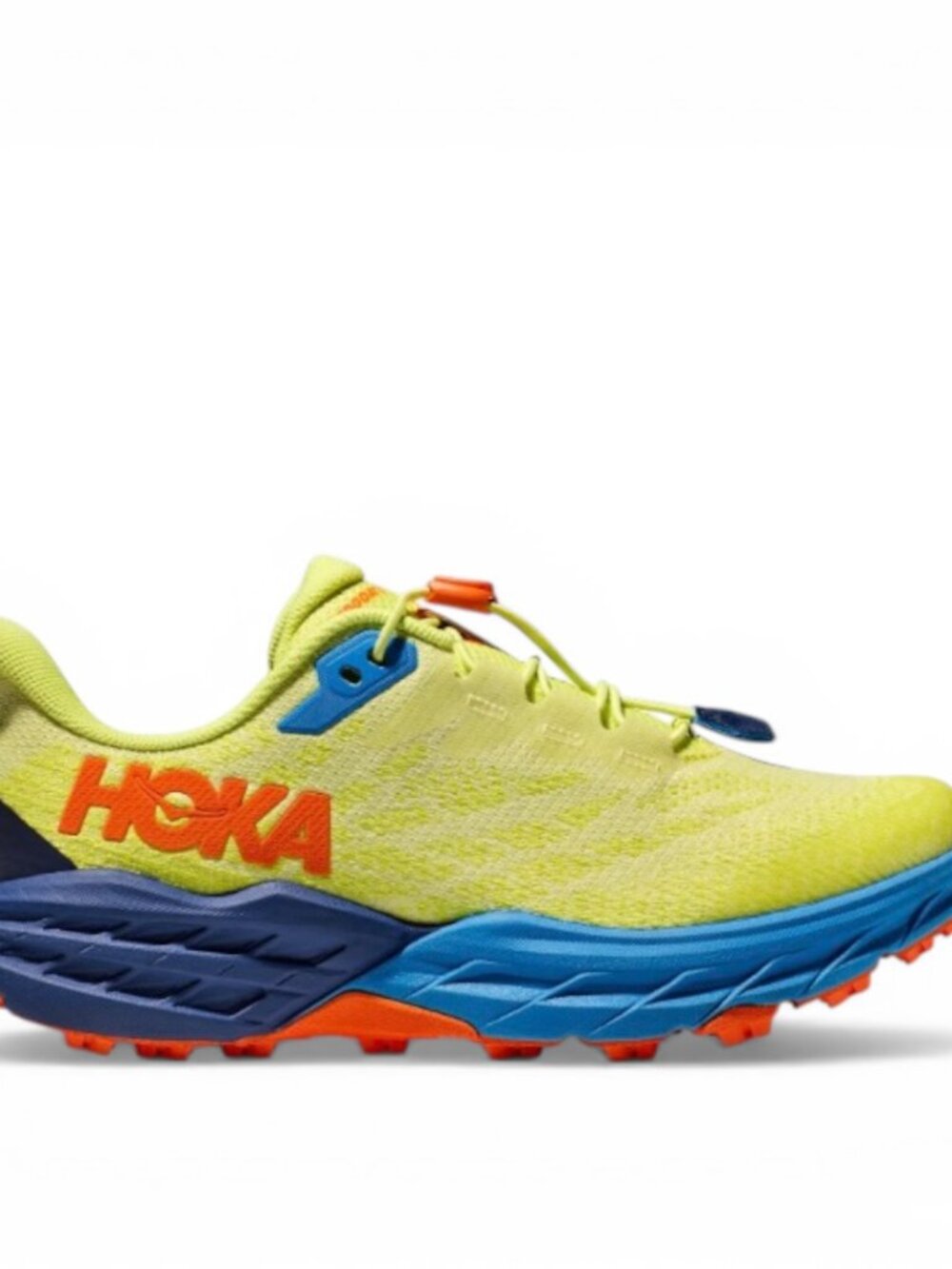 Hoka Speedgoat 5 Kids Trail Running Shoes Size 7 Citrus Glow/Orange (NEW)